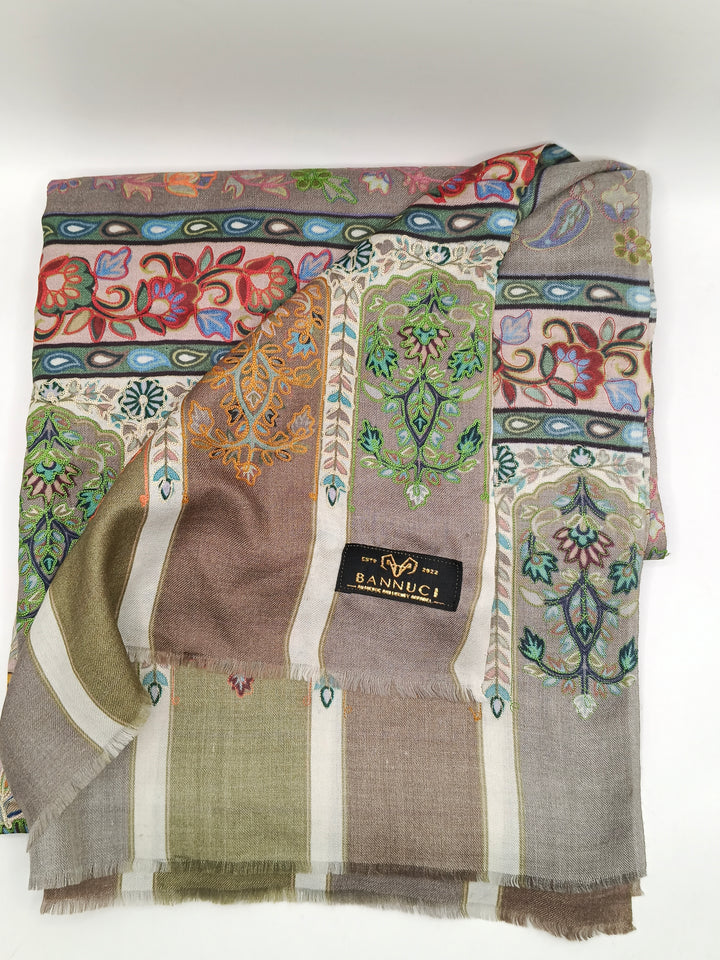 Kalmkar Shawl With Machine Ari Work