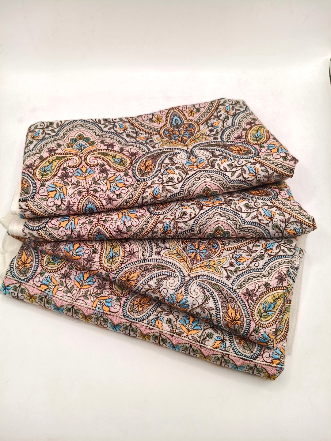 Premium Quality Extremely Soft  Embriodered Sozni Sui Jama Pashmina Shawl