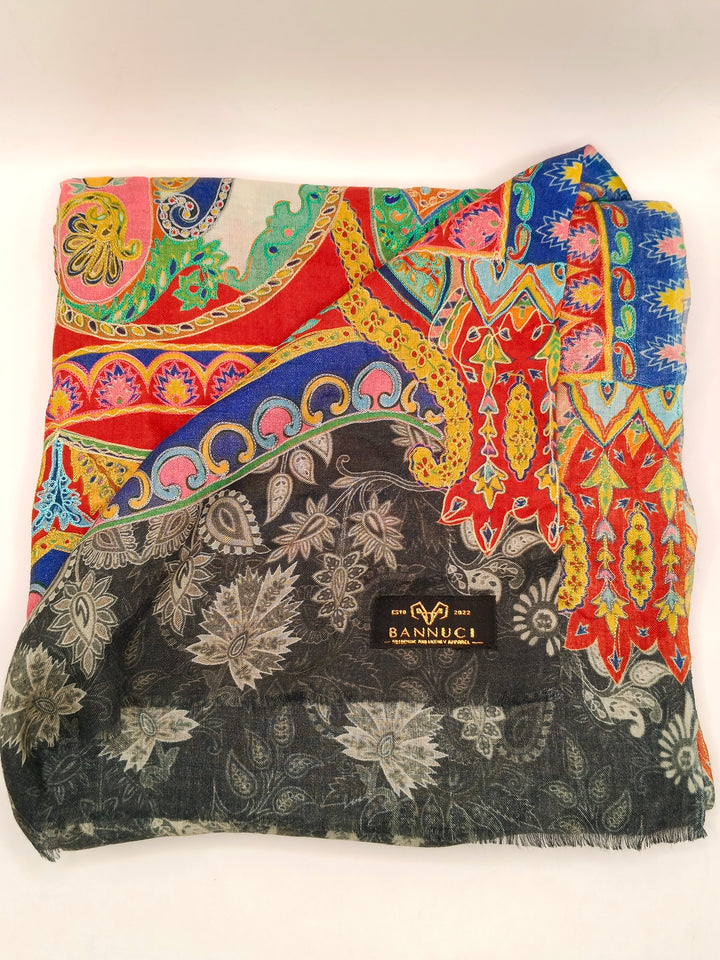 Kalmkar Shawl With Machine Ari Work