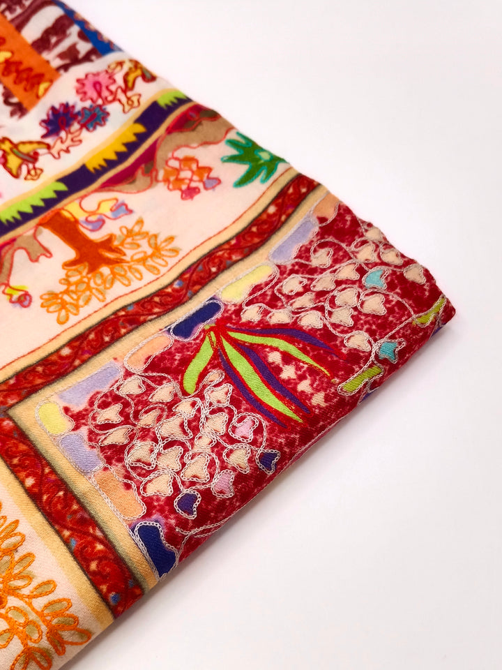 Kalmkar Shawl With Machine Ari Work
