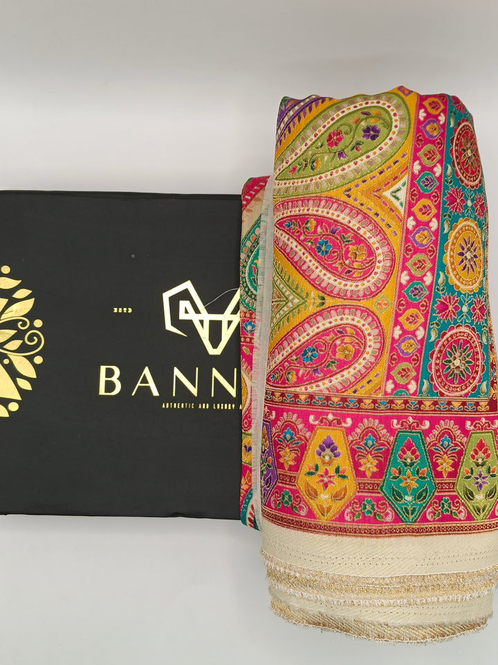 Premium Quality  Multi Color kani Silk Pashmina  Shawl