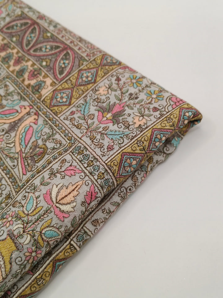Premium Quality Extremely Soft Hand Embriodered Sozni Sui Jama Pashmina Shawl