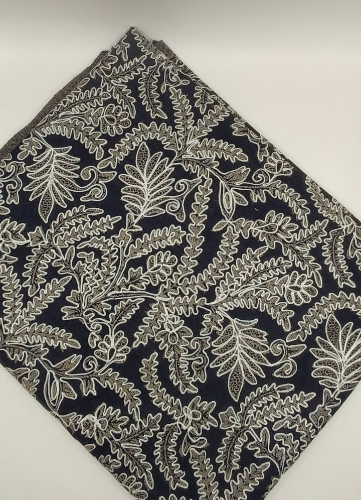 Premium Quality Black Embroidered Pashmina Cashmere Shawl