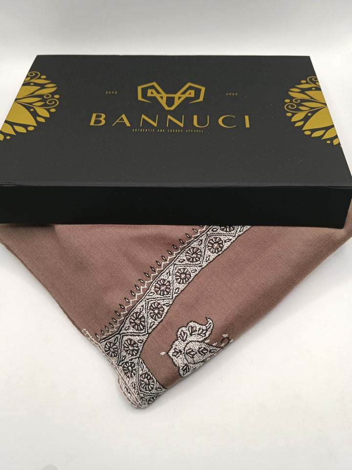 Hand Embroidered Original Toosh Shawl With Border