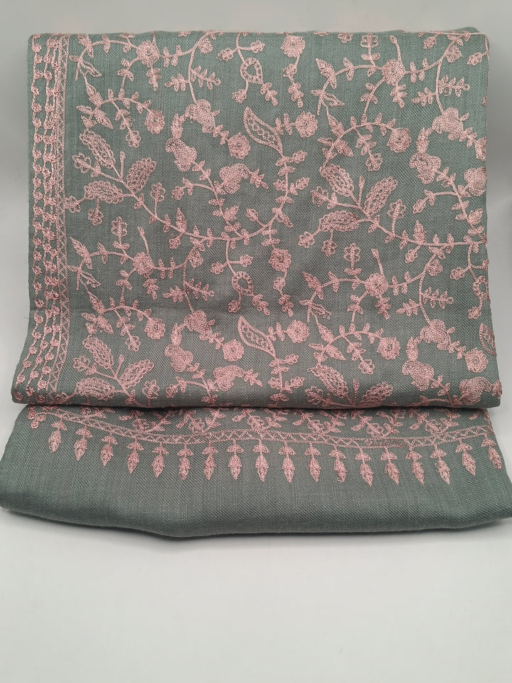 Embroidered Pashmina Shawl With Ari Work