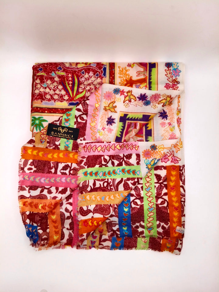 Kalmkar Shawl With Machine Ari Work