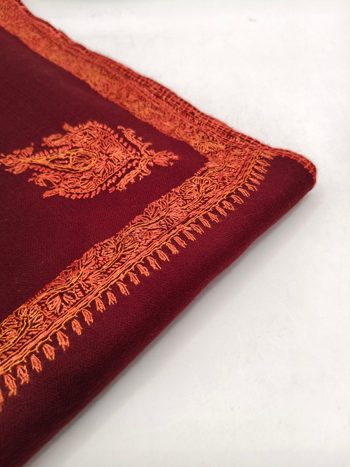 Hand Embroidered Original Toosh Shawl With Border