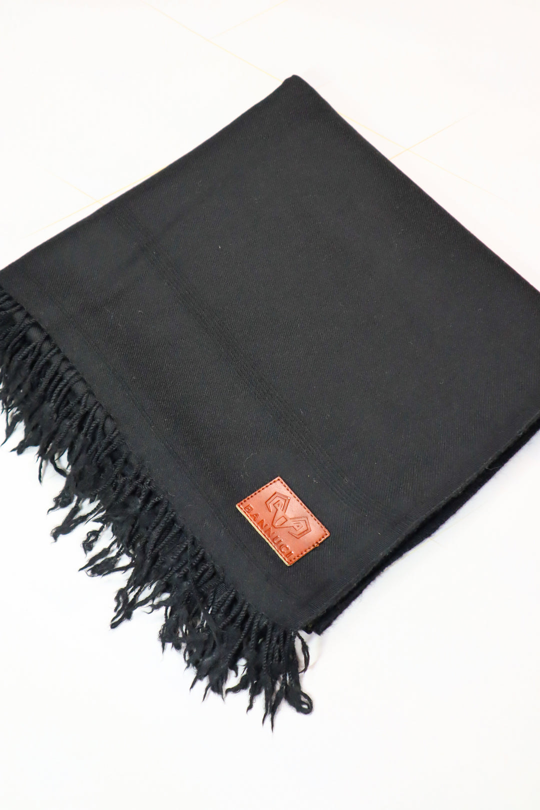Premium Quality Plain Double Fiber Black Pure Woolen